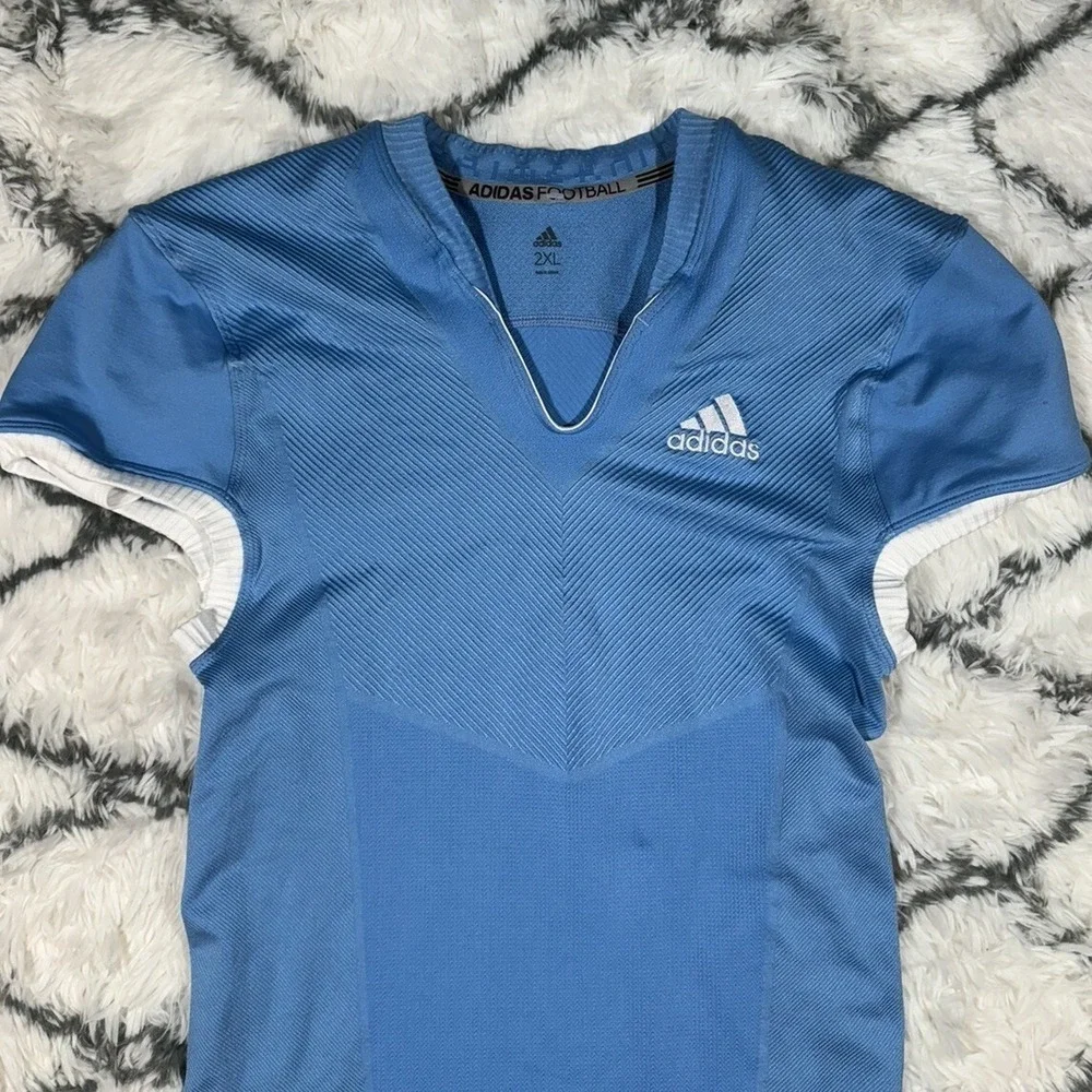 ADIDAS Primeknit A1 Climacool‎ Football Jersey Blue White Men's 2XL *NEW* DQ3447